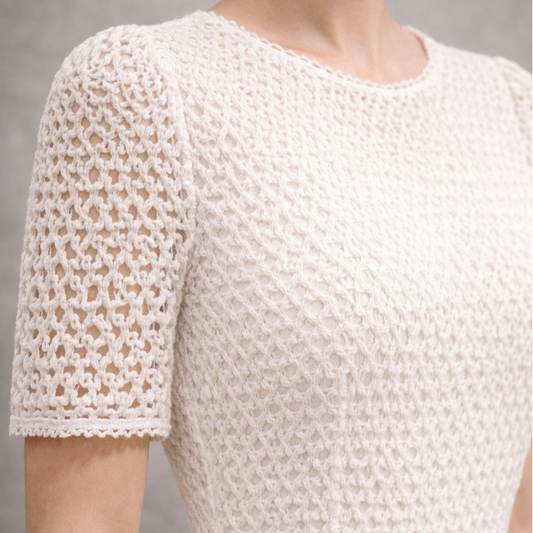 Vestido Midi Malha Tricot Texturizada