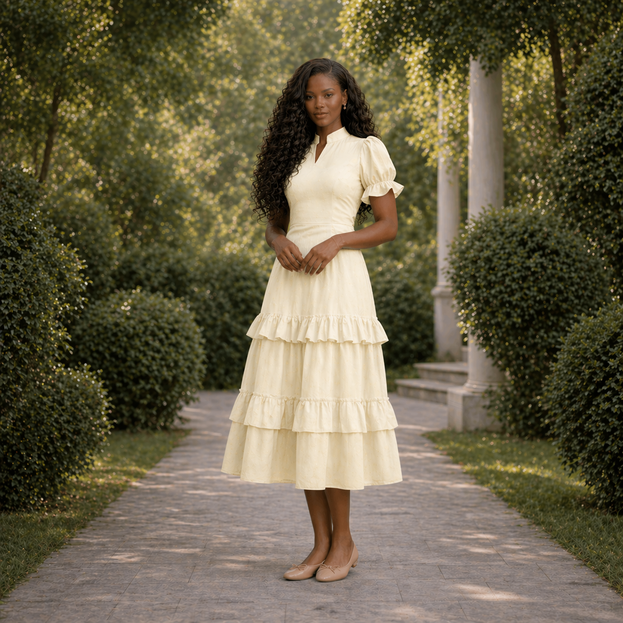 Vestido Midi Fluido Francy Chiffon