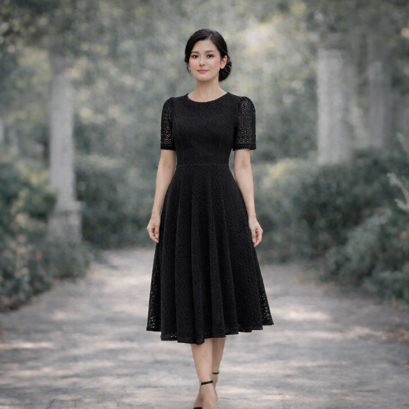 Vestido Midi Malha Tricot Texturizada