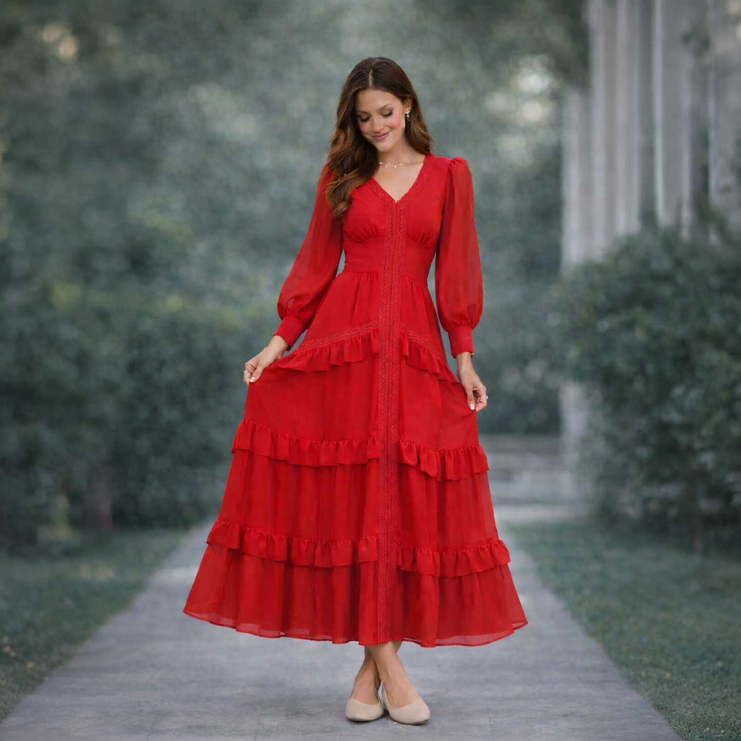 Vestido Longo Fluido Malu Musseline