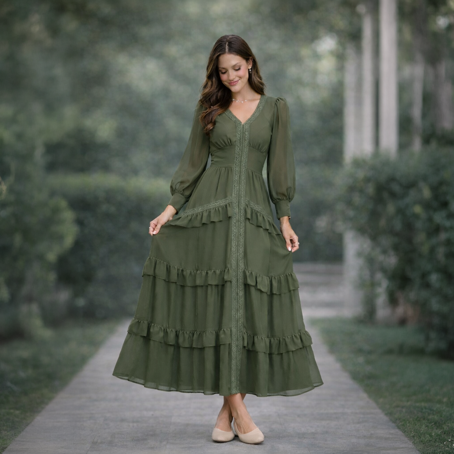 Vestido Longo Fluido Malu Musseline