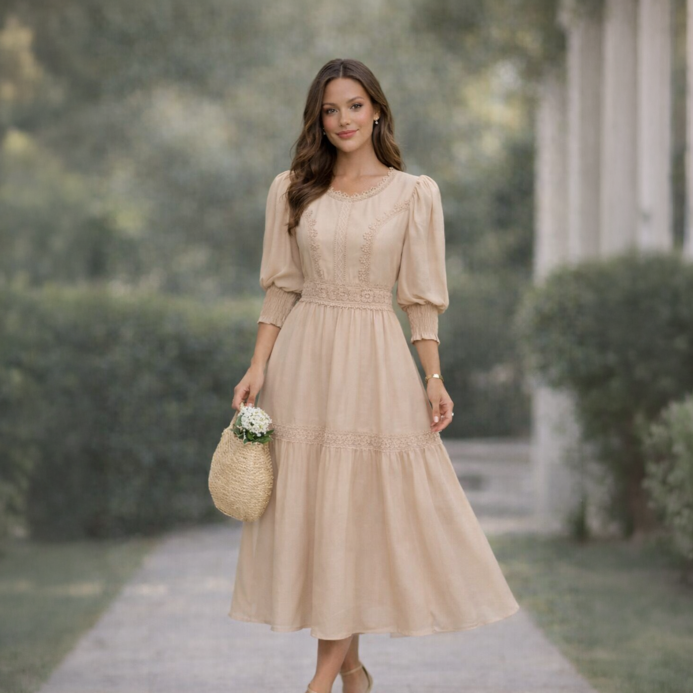 Vestido Longo Fluido Anny Musseline