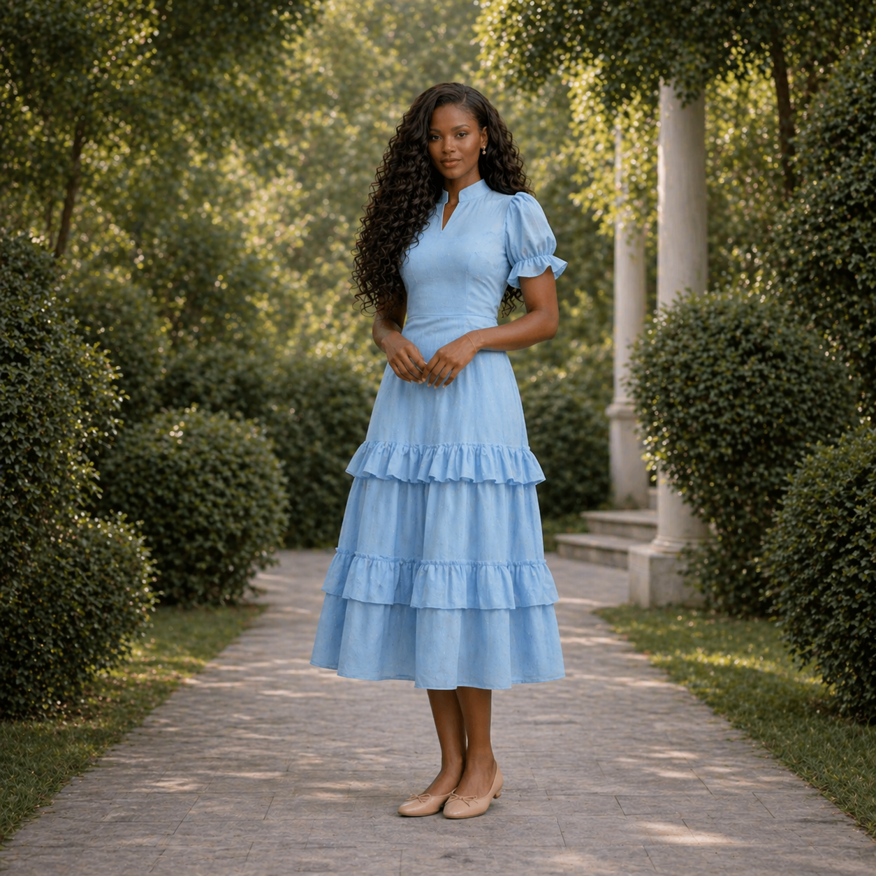 Vestido Midi Fluido Francy Chiffon