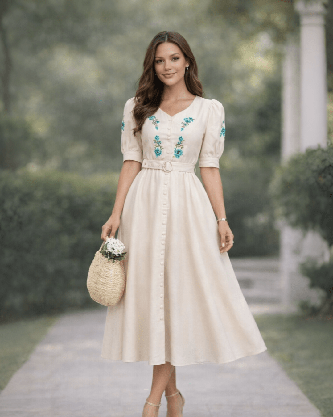 Vestido Midi em Alfaiataria Ianka