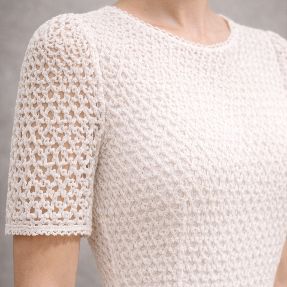 Vestido Midi Malha Tricot Texturizada