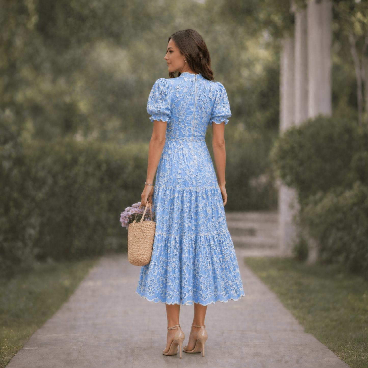 Vestido Midi Fluido Valéria Richelieu