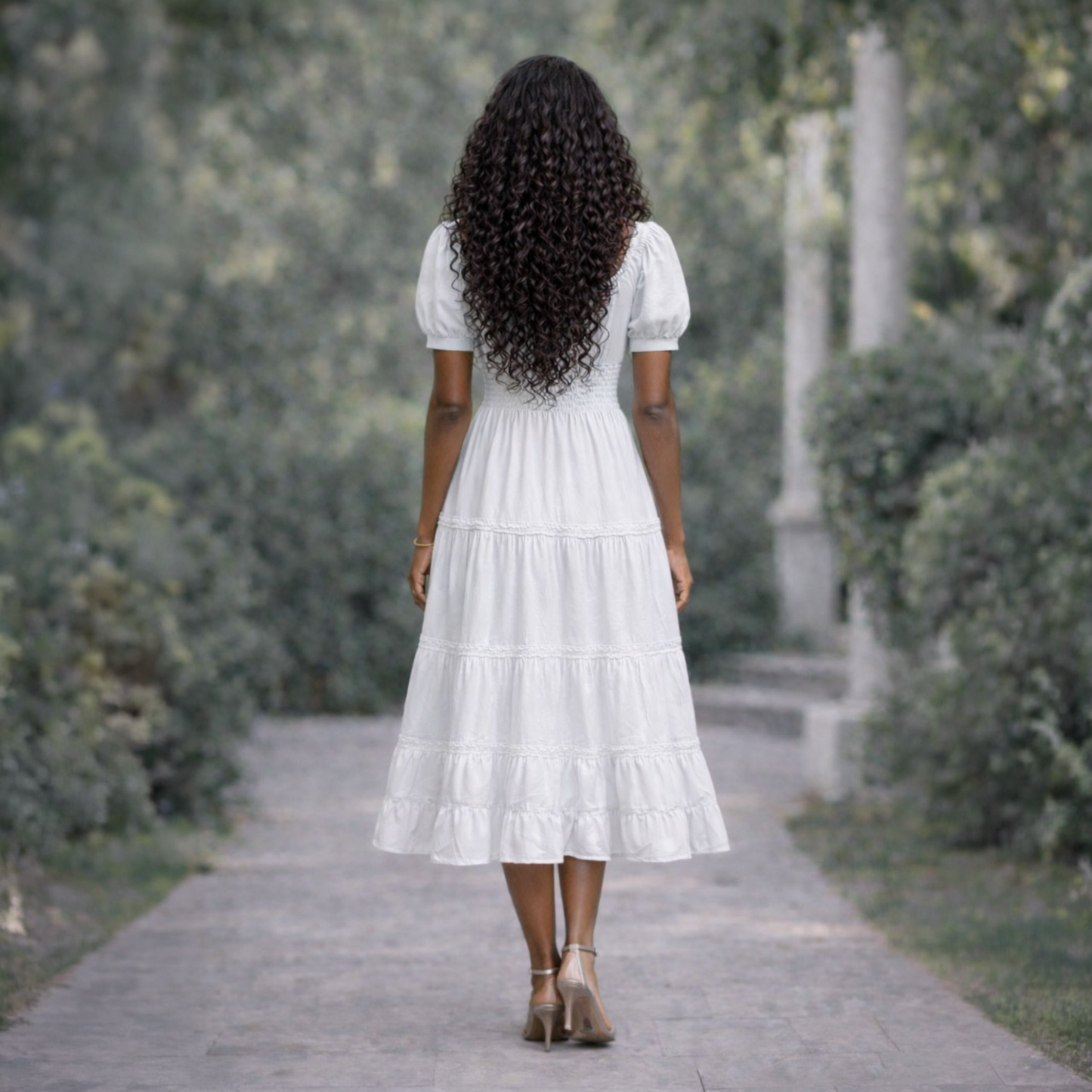Vestido Midi Viscose Guipir Elastex