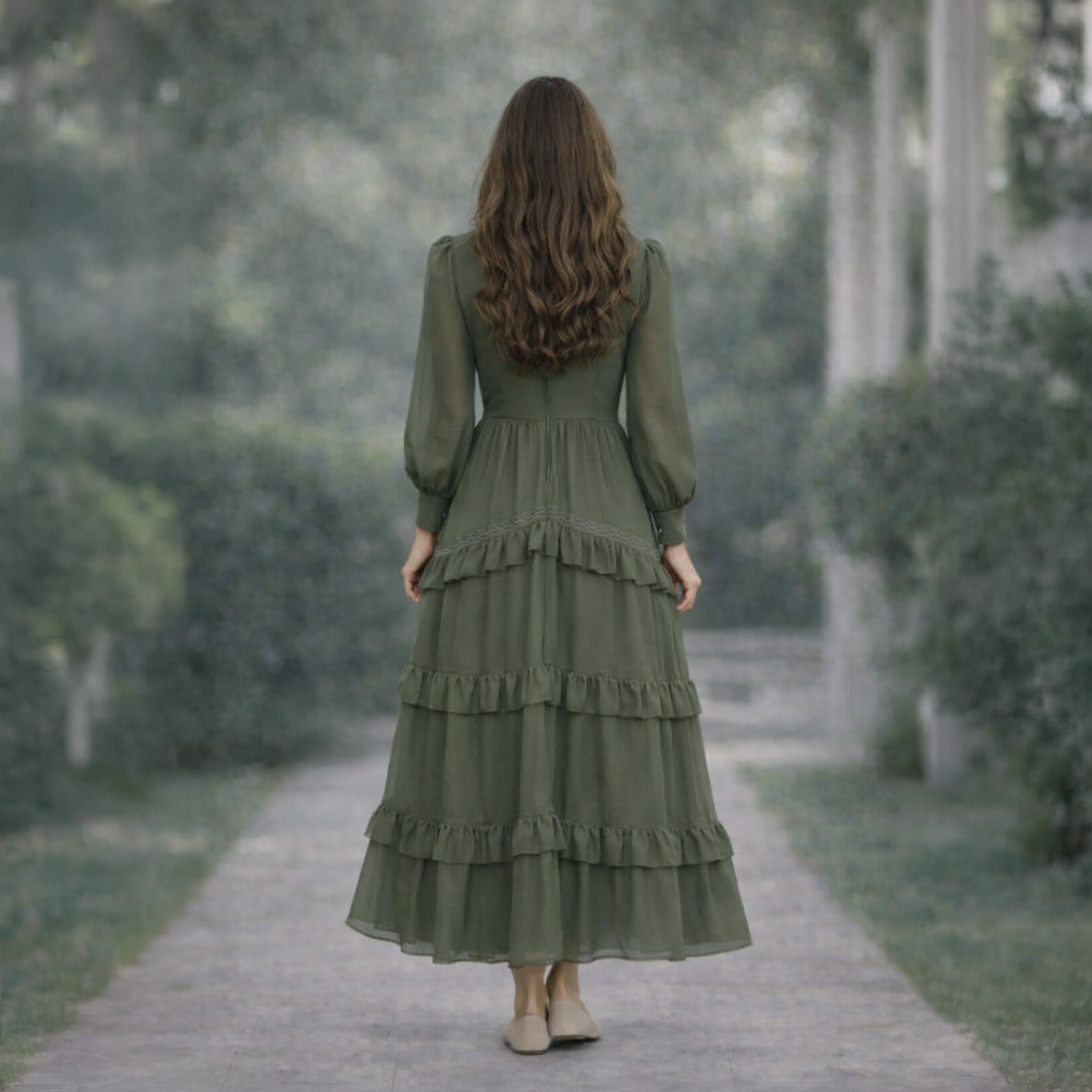 Vestido Longo Fluido Malu Musseline