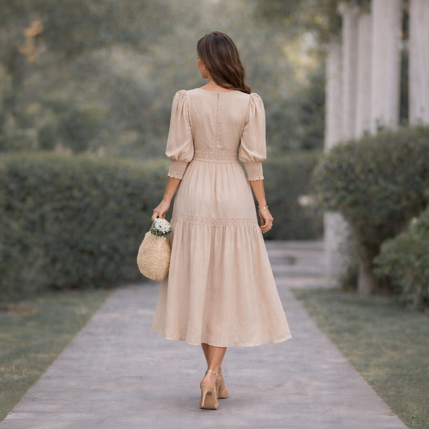 Vestido Longo Fluido Anny Musseline