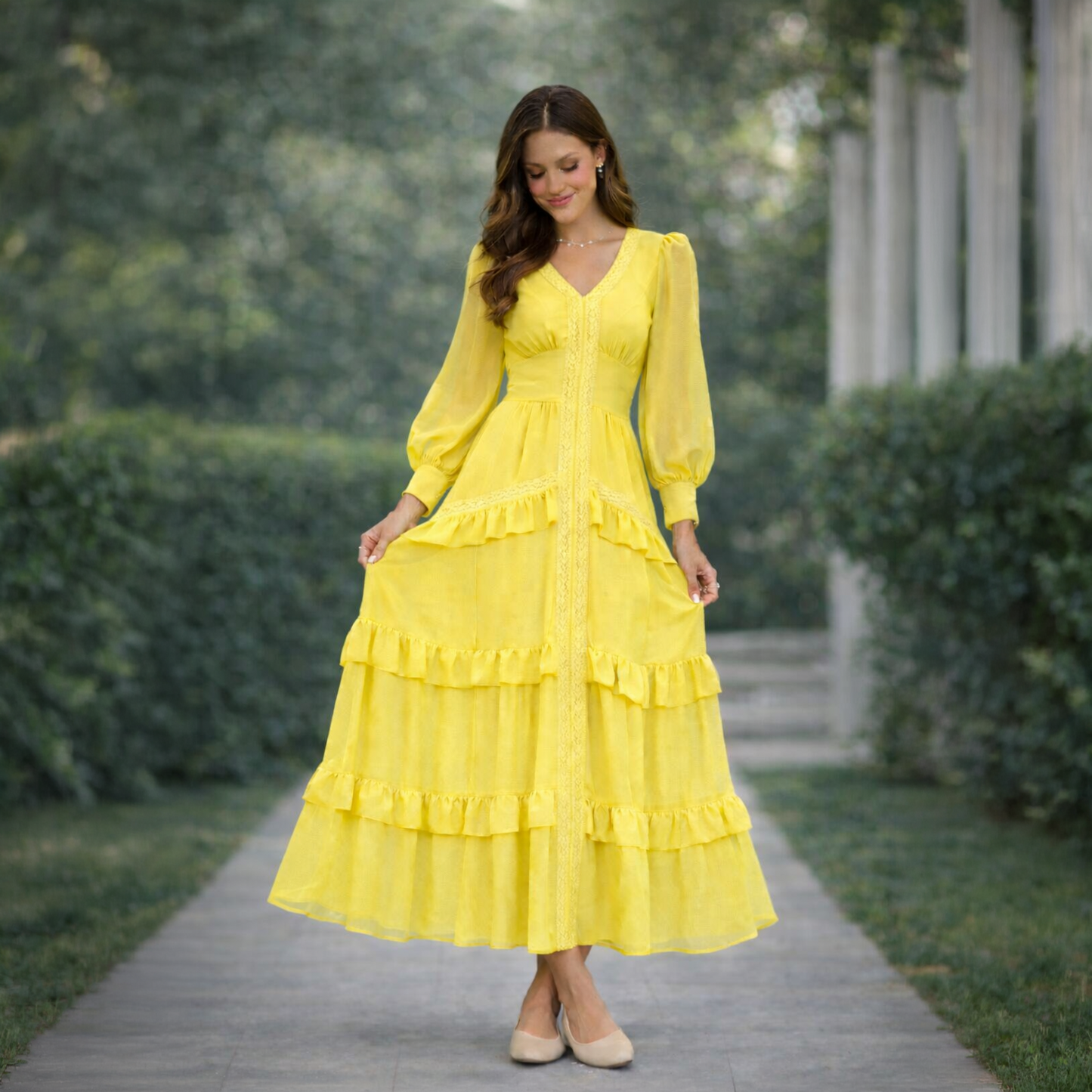 Vestido Longo Fluido Malu Musseline