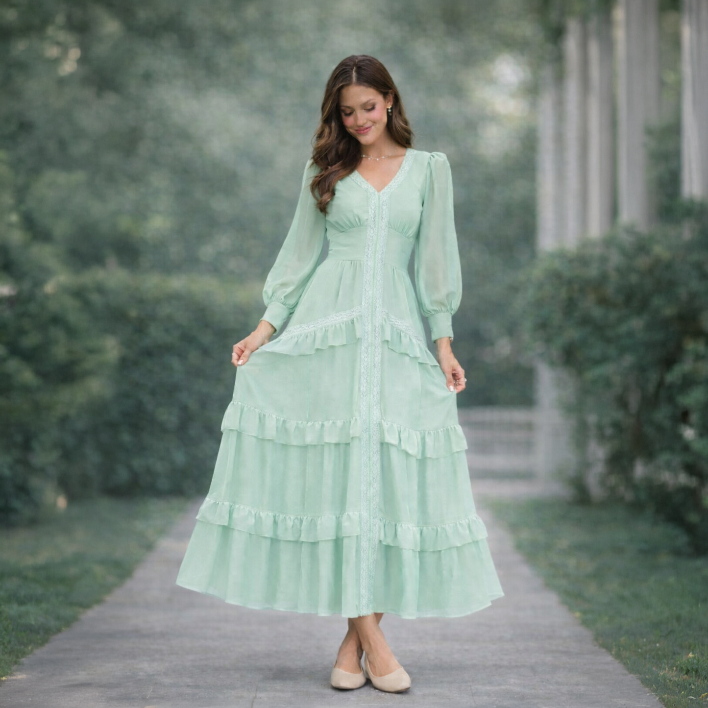 Vestido Longo Fluido Malu Musseline