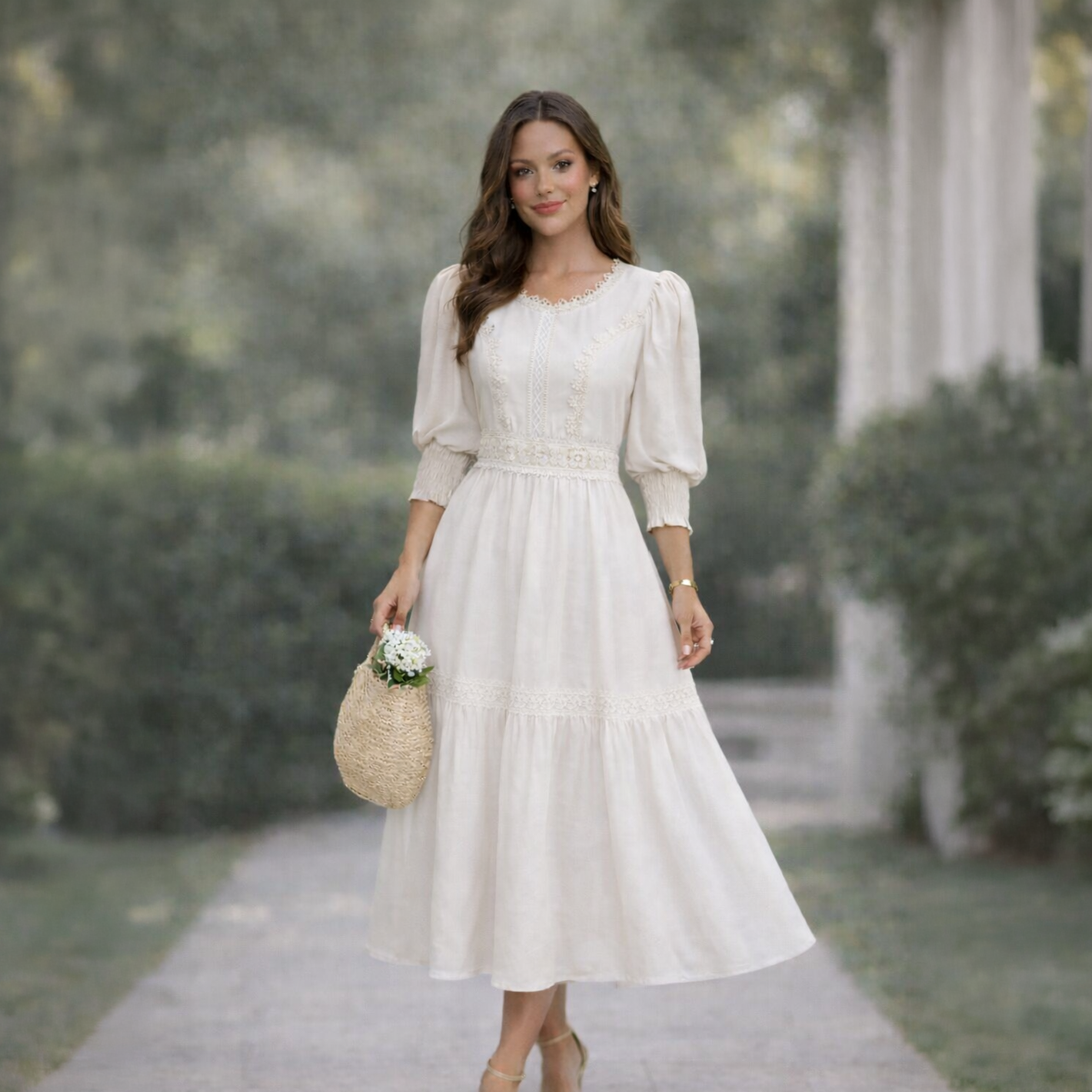 Vestido Longo Fluido Anny Musseline