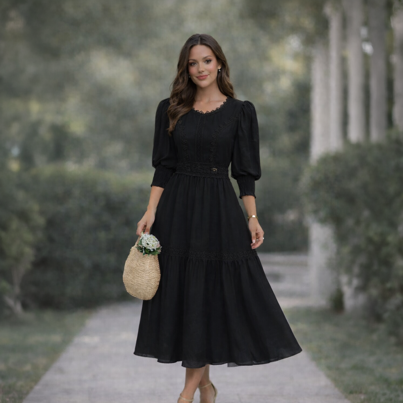 Vestido Longo Fluido Anny Musseline