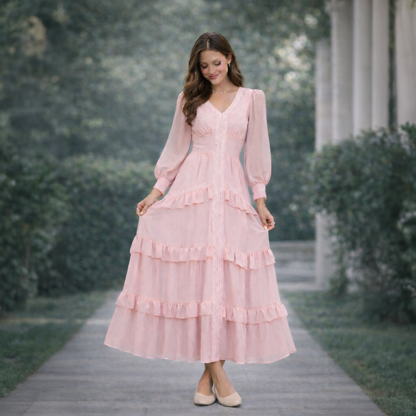 Vestido Longo Fluido Malu Musseline