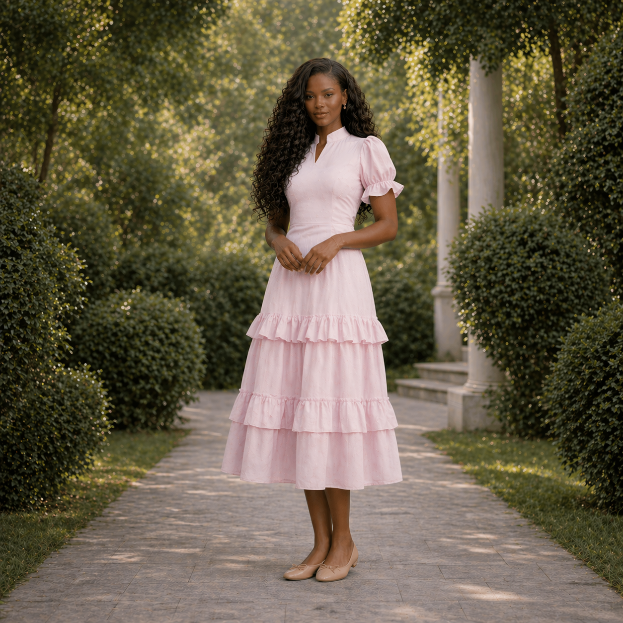 Vestido Midi Fluido Francy Chiffon