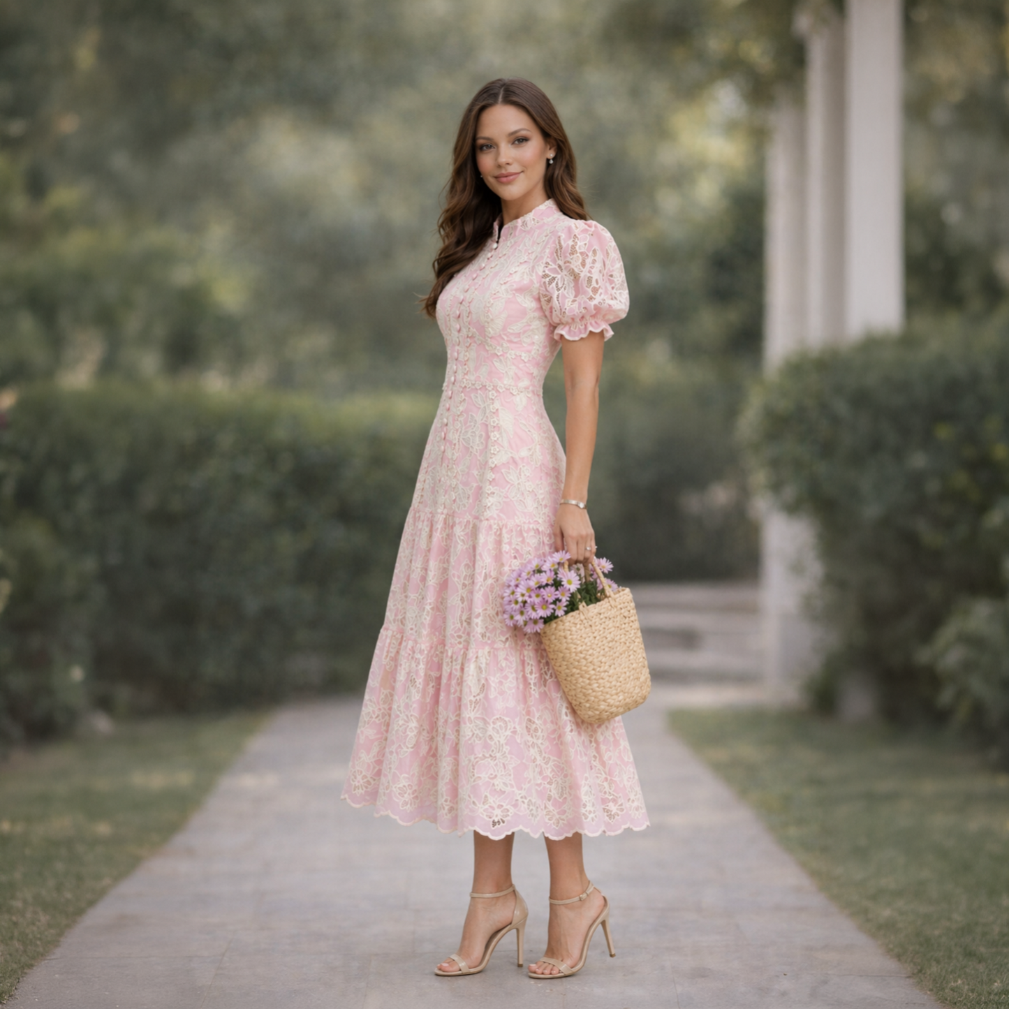 Vestido Midi Fluido Valéria Richelieu