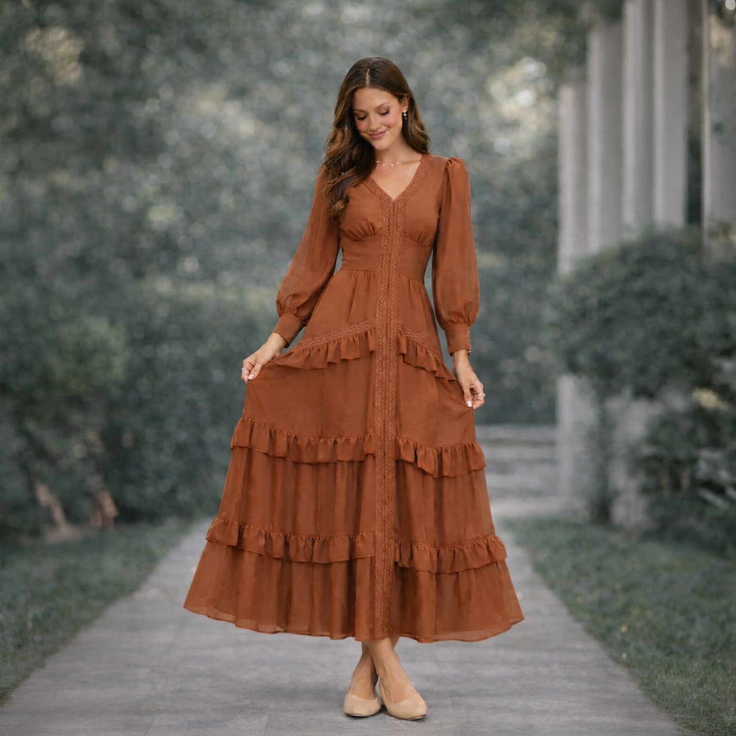 Vestido Longo Fluido Malu Musseline