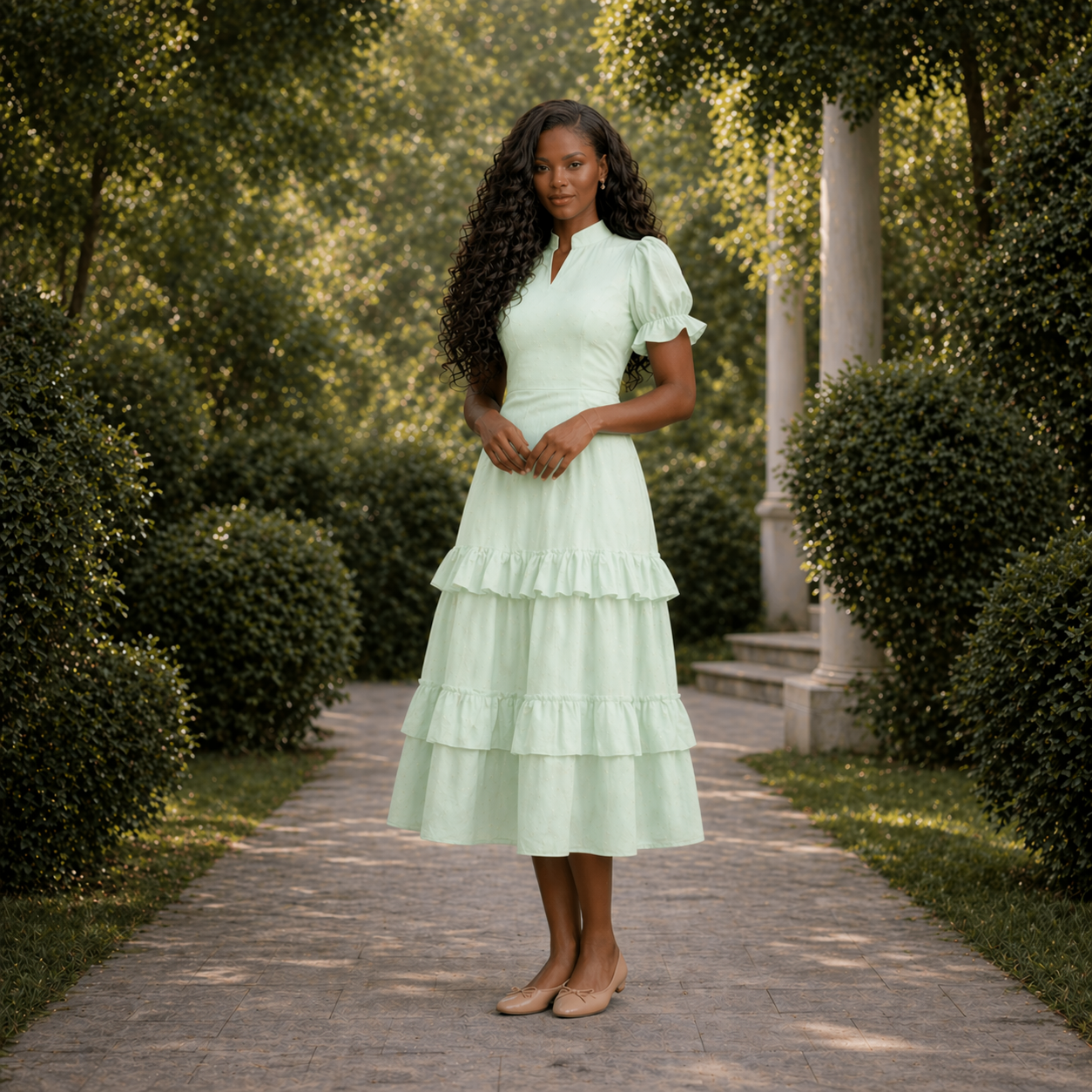 Vestido Midi Fluido Francy Chiffon